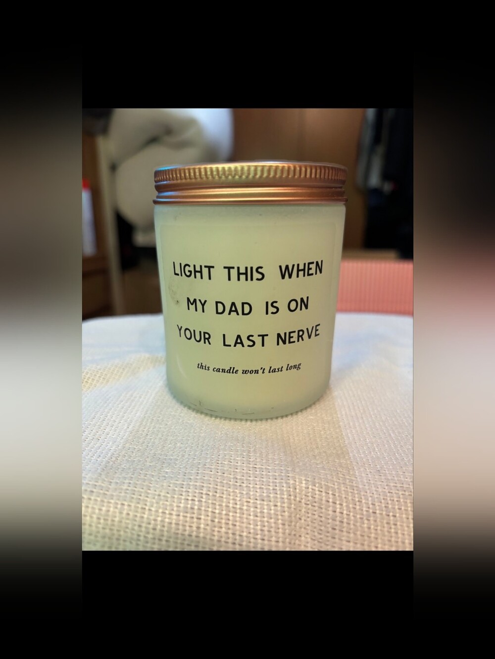 NEW Funny DAD Stress Candle